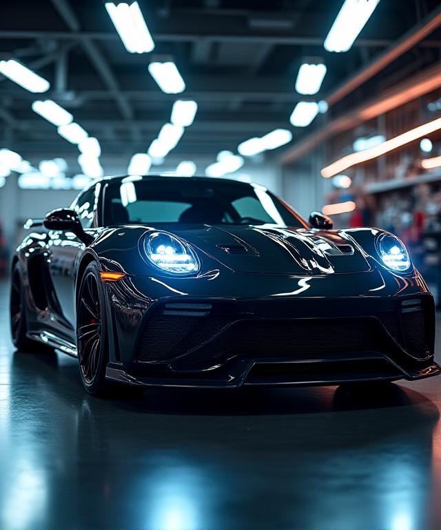 Performance tuned car at Chromium Drive facility